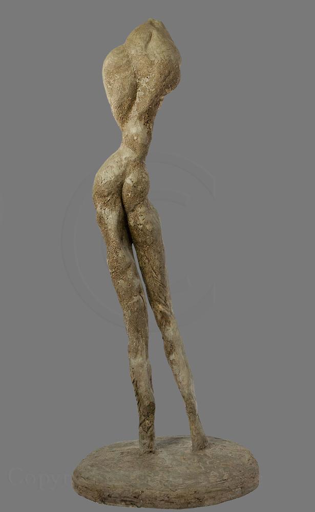 Figure debout 2. Moulage en béton de Christian Broise