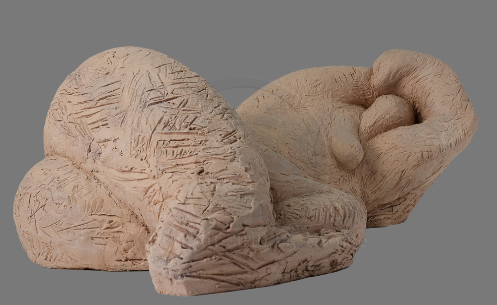 Figure allongée 1 (terre) de Christian Broise