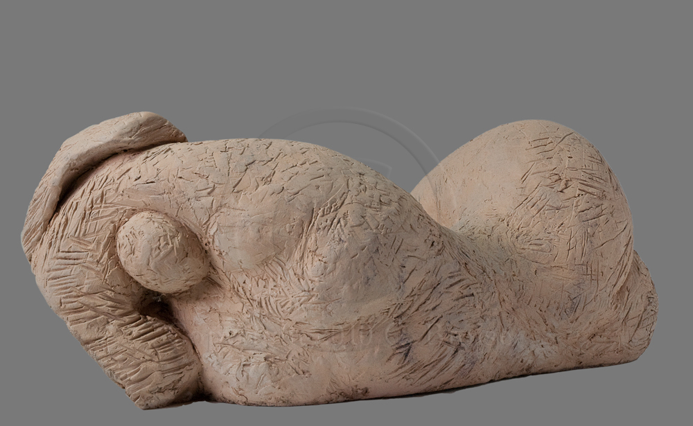 Figure allongée 1 (terre) de Christian Broise