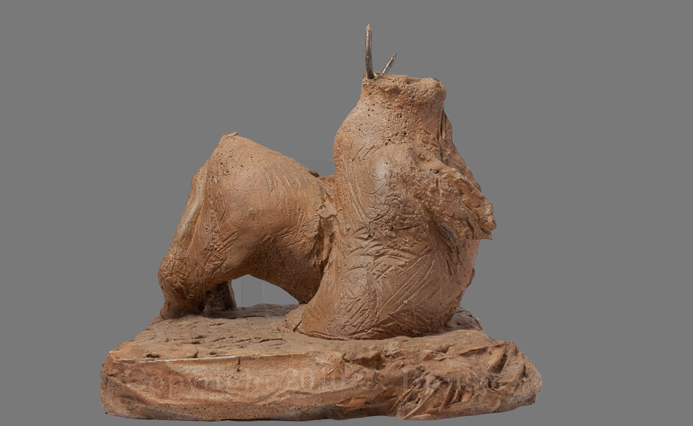 Taureau. Moulage en béton de Christian Broise